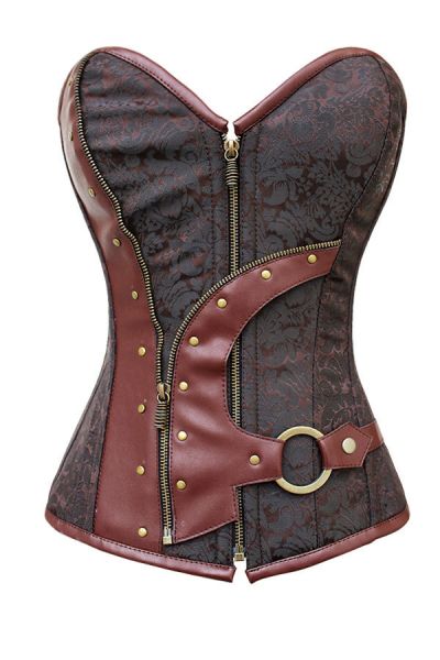 CORSET CORSELET ESPARTILHO MARROM REF: 79293 - TAM: M