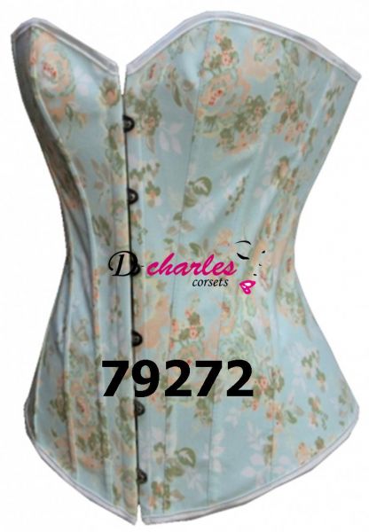 CORSET CORSELET ESTAMPADO CLARO BRIM FECHAMENTO BRUSK FRONTAL 79272