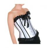 CORSET BRANCO PRETO TAM M